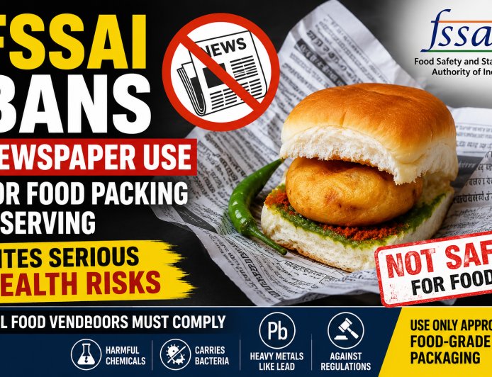 FSSAI Bans Newspaper Food Wrapping, Warns of Serious Health Risks