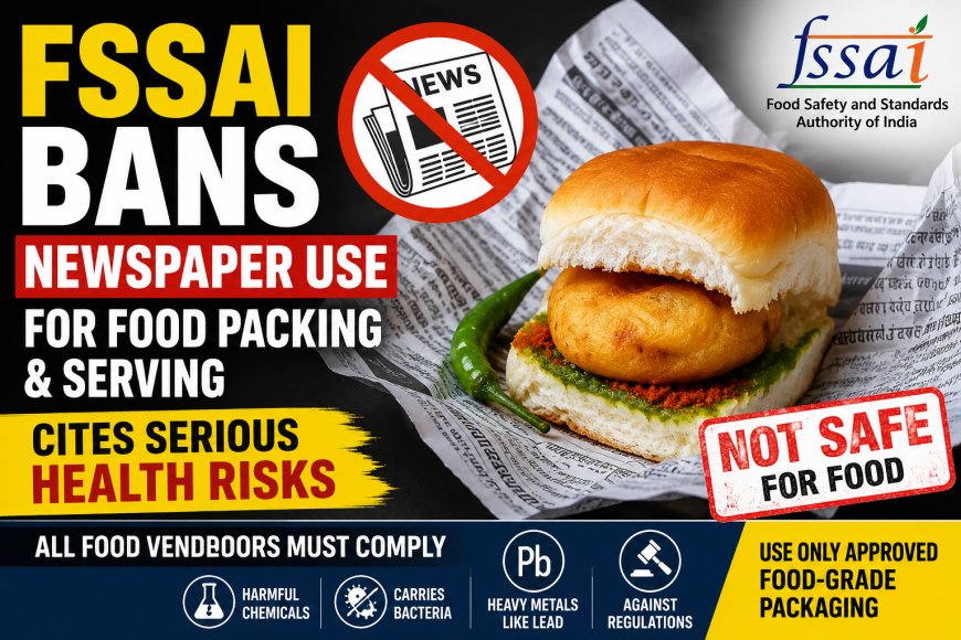 FSSAI Bans Newspaper Food Wrapping, Warns of Serious Health Risks