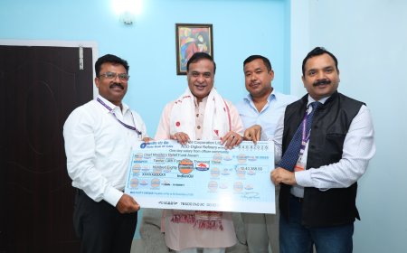 IndianOil’s Digboi Refinery Donates ₹12.43 Lakh to Assam Chief Minister’s Relief Fund